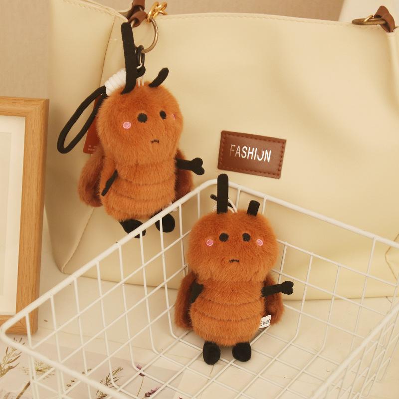 Cute Cute Little Cockroach Pendant Plush Toy Doll Bug Bag Pendant Keychain Rag Doll