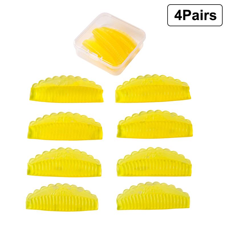 4 par Självhäftande Ögonfranslyftningskit Silikon Lamineringsdyna Återanvändbara Franspermanentstavar 3D Ögonfransböjare Tillbehör