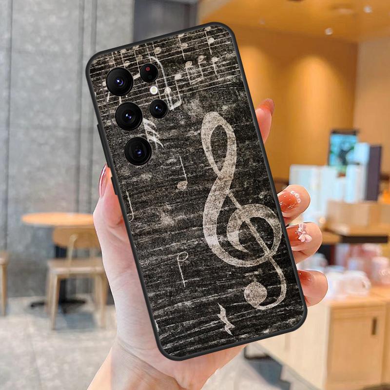 Hudební noty Hudební noty Pouzdro na telefon Pro Samsung Galaxy S25 S23 S22 S21 S20 S24 Ultra S9 S10 Plus S25 FE Zadní kryt