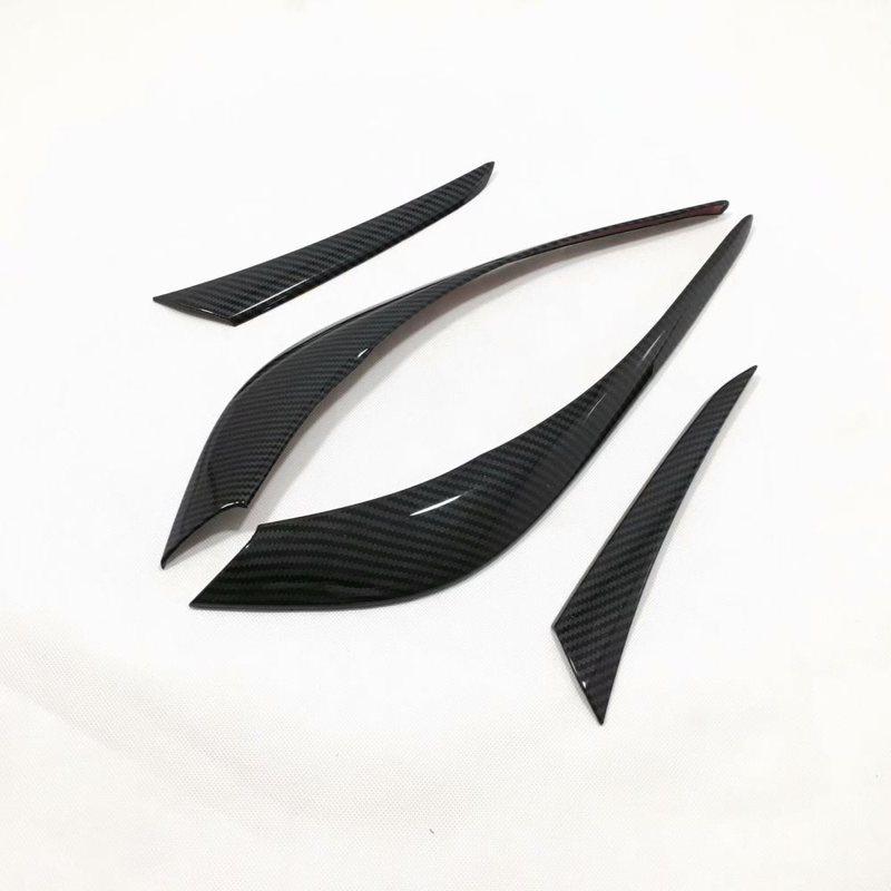 For Mazda CX5 CX-5 KF 2017 2018 ABS Front Headlight Lamp Eyelid Cover Strips Rear Light Eyebrow Trims Car Sticker