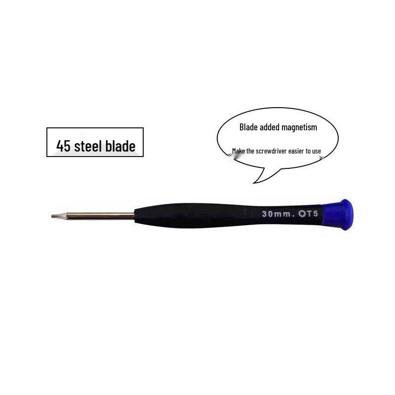 Magnetic Precision Screwdriver for Mobile Phones & Watches, T-type 0.6Y & 0.8 Pentalobe, Multifunctional with Color Cap