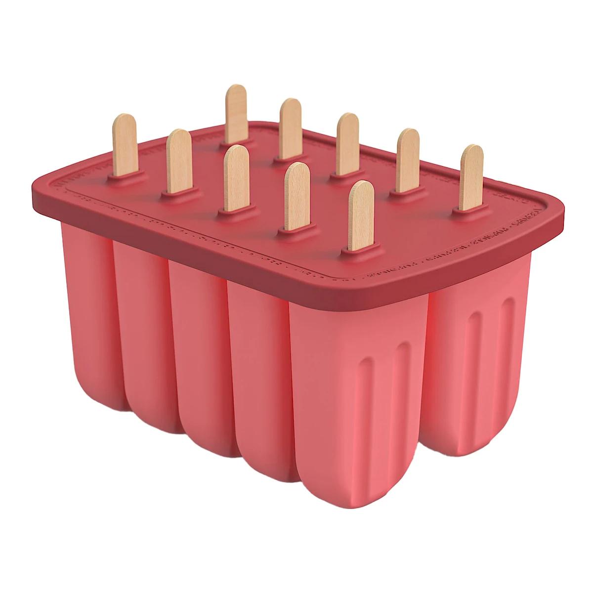 

Leeseph Popsicles Mold, многоразовые, легкосъемные, силиконовые, самодельные, формочки для мороженого с 50 палочками для мороженого, летние подарки