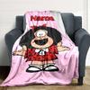 Custom Name Mafalda'S Adventures Party Blanket For Couch Bed Plush Cozy Fuzzy Blanket Super Soft Warm Blankets For Fall And Winter 091626