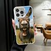Funny Donkey Animal Shockproof Phone Case for iPhone 17 Air 16 16E 15 Pro Max 14 Plus 13 Mini 12 Back Cover Anti Fall Fundas