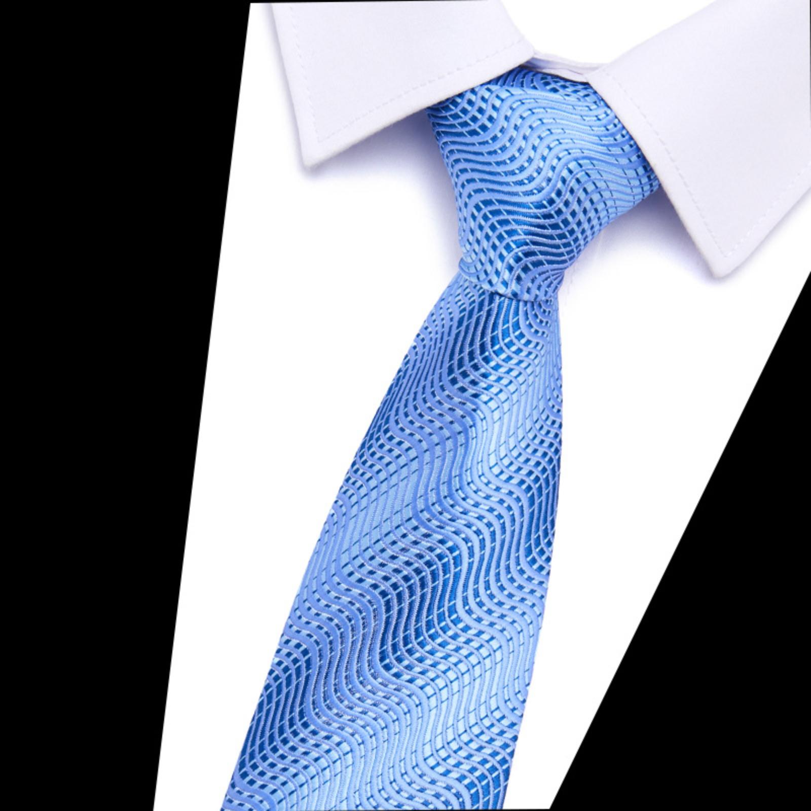 

Men s Business Professionals Striped Tie Wedding Suit Accessories Polyester Tie Men One Size синий