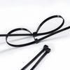 100 Black Nylon Cable Ties, High Tensile Strength, Uv Resistant, Fastening Loop Ties, Self-Locking, Suitable For Home And Office Wire Management