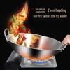 ZISIZ Commercial 304 Stainless Steel Double-Handle Wok