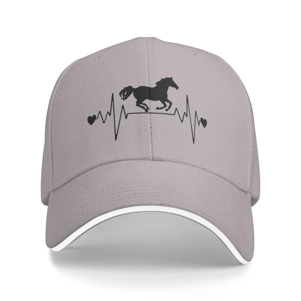 Horse Heartbeat Vintage Baseball Caps Snapback Baseball Hats Breathable Casual Casquette Outdoor for Men And Women