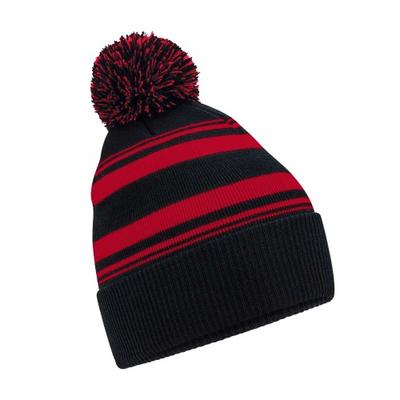 Beechfield Gorro listrado em leque adulto unissex