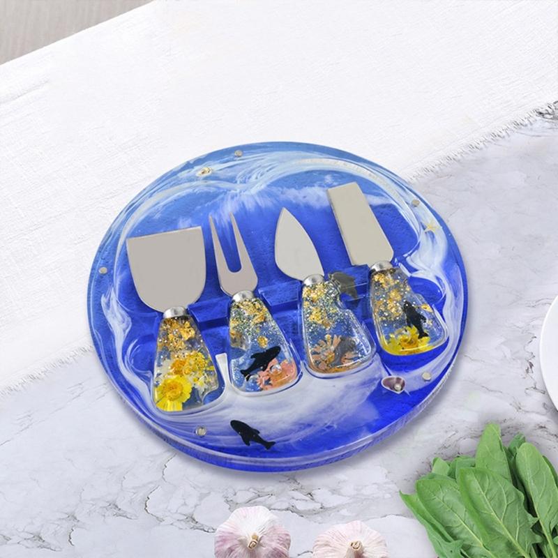 Creative Casting Mold Resin Paddle Mold Knife Fork Flat Shovel Silicone Molds for DIY Handcraft Beginners Home Decor