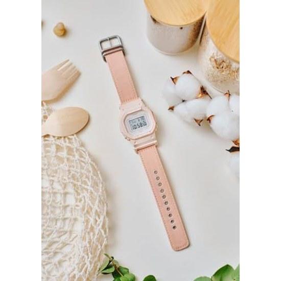 Casio Wristwatch G-Shock Domestic Genuine Product Web Exclusive Mid-size Model FOOD TEXTILE Material Cross Band Biomass Plastic Adopted Mens Pale Pink