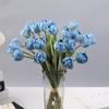 7 Heads High Quality Artificial Silk Cloth Tulip Flower Bundle For Wedding