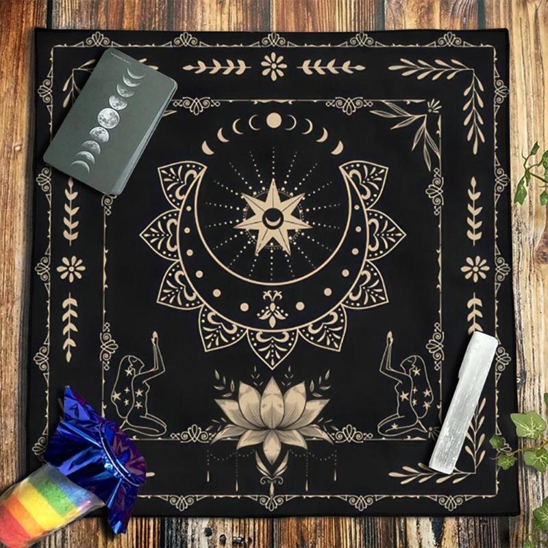 Astrology Tarots Table Altar Cloth Metaphysical Board Game Mat Pendulum Divinations Altar Tablecloth Board Game Card Pad