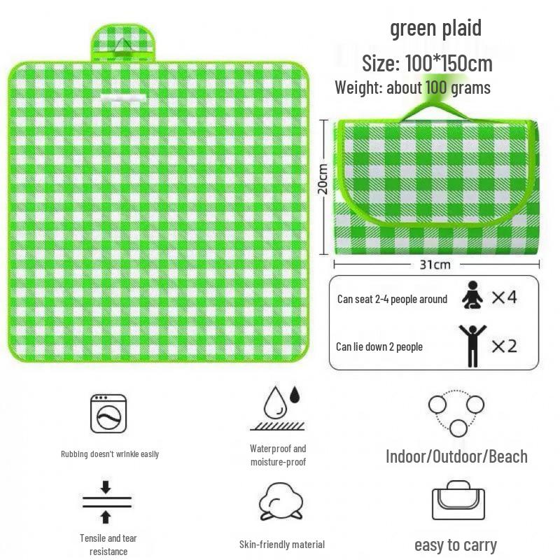 Waterproof Portable Picnic Mat: Thickened, Moisture-Proof for Camping & Outdoor Use