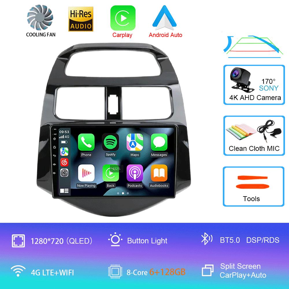 Android 14 Video Player Carplay Car Radio For Chevrolet Spark Beat Matiz Creative 2010 - 2014 Multimedia  GPS 2din Stereo