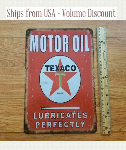 

Vintage TEXACO Sign Texaco Gas Station Sign Texaco Motor Oil Metal Sign Red ArtAluminum 20x30cm（7.8x11.8inch）