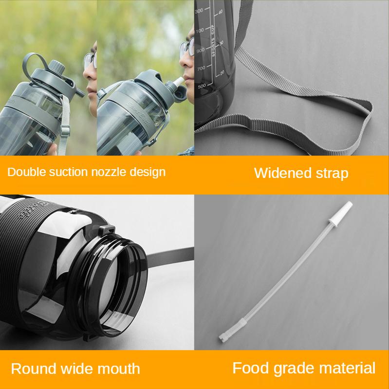 2025 Sport Drinking Water Bottle 1000/ 2000/3000ml Plastic Water Drinking Bottle for Water Outdoor Picnic Climbing Water Bottle