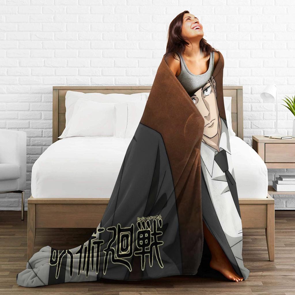 Hiromi Higuruma Jujutsu Kaisen Warm Blanket Child Plush Bedding Throws Street Trend Bedroom Flannel Bedspread Sofa Bed Cover