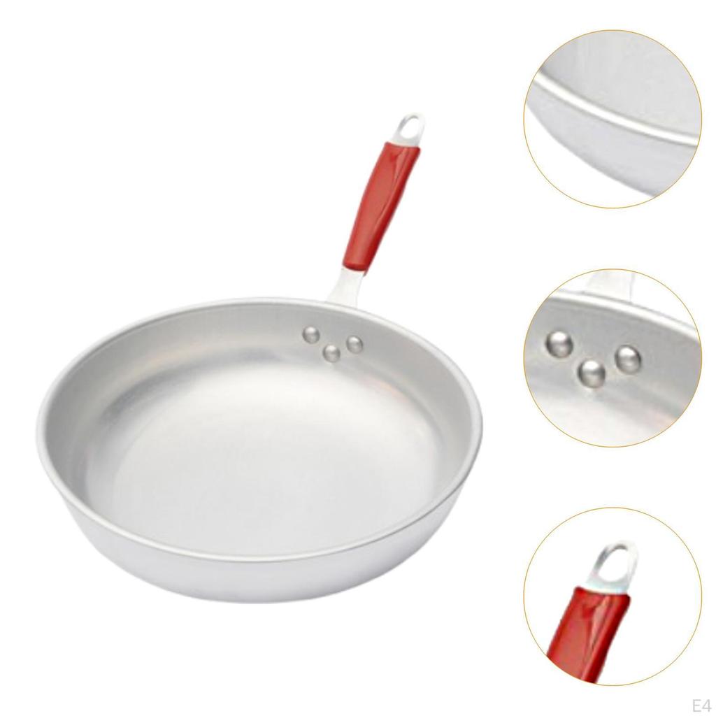 Aluminum Deep Frying Pan with Heat Resistant Handle for Cooking