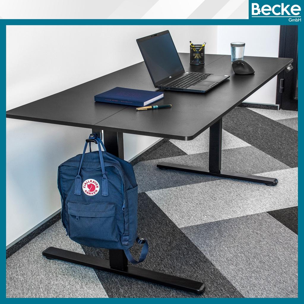 Electric adjustable desk 120x60cm height adjustment 72-118cm black