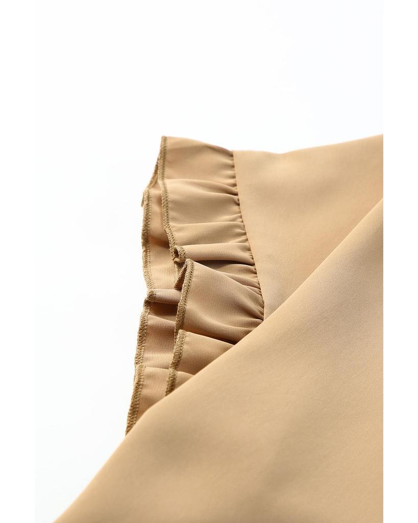 Azura Exchange Ruffle Trim Oversize Blouse