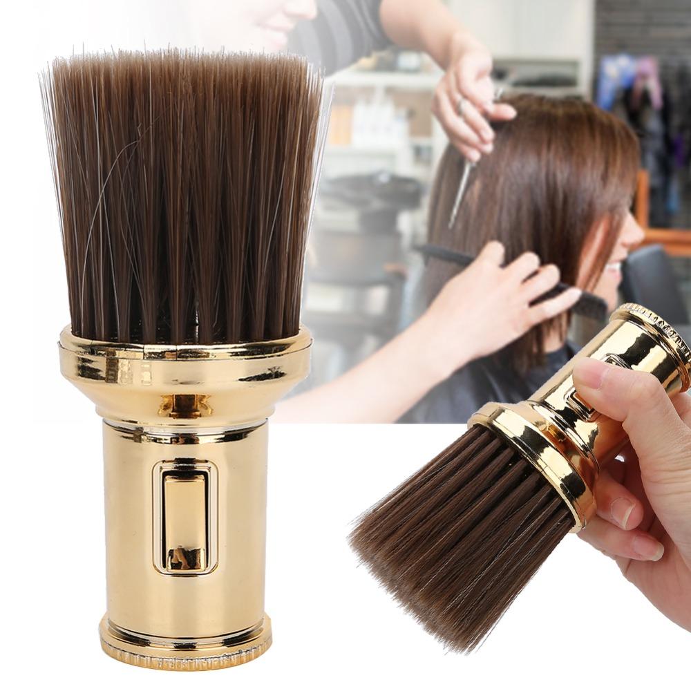 Gold Color Neck Duster Brush Light Hair Brush Barber Shop Brush Beard Shaving Brush Men Grooming