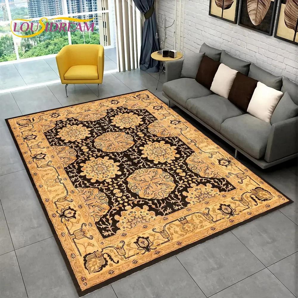 Turkey Persian Bohemian Area Rug Large,Carpet Rug for Living Room Bedroom Sofa Doormat Decoration,Kid Play Non-slip Floor Mat