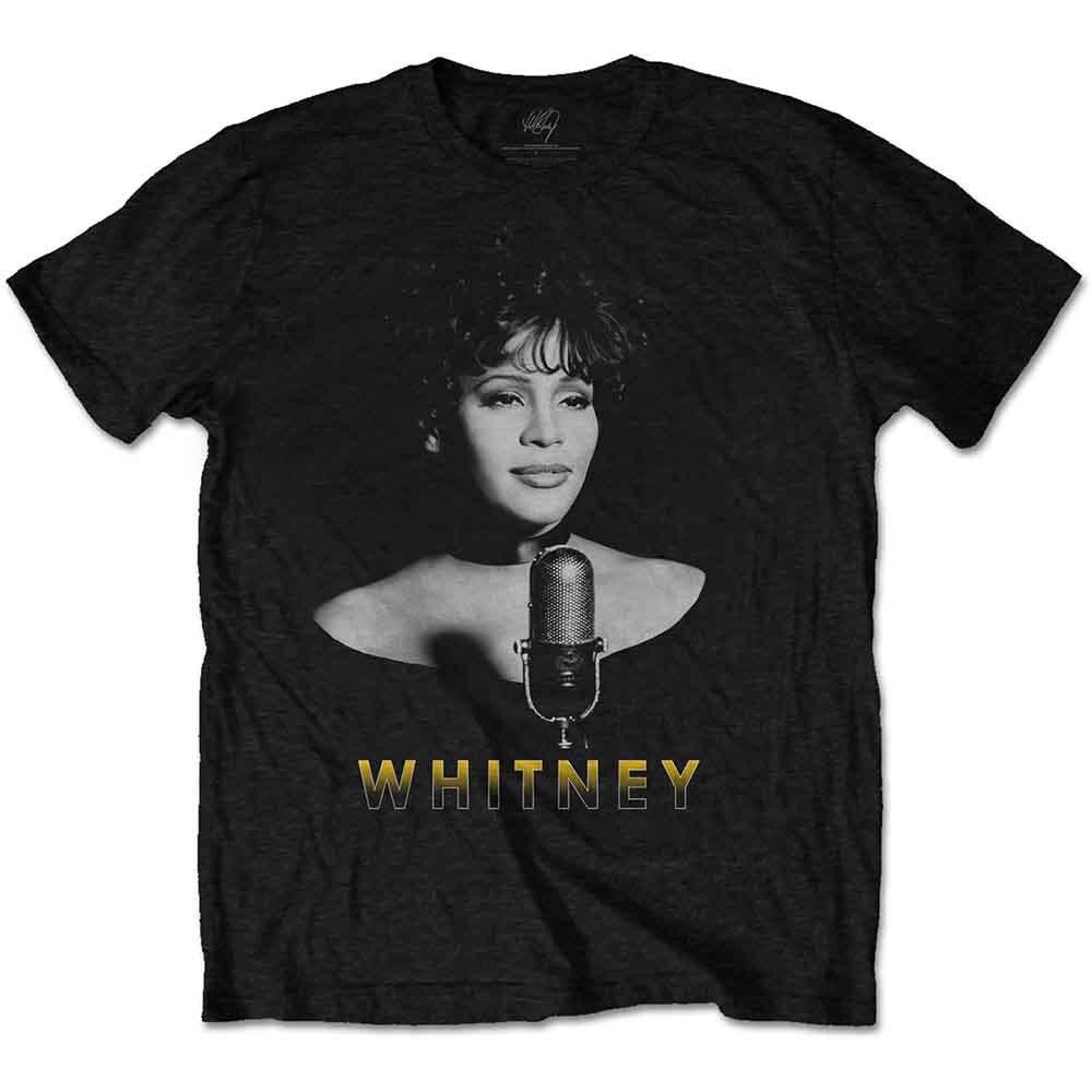 Whitney Houston T Shirt Black and White Photo Logo Official Mens S L