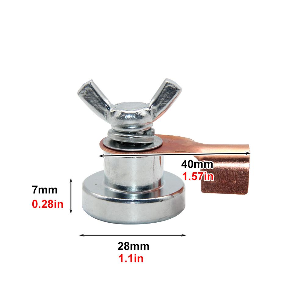 Mini 300A magnetic grounding head ground device weld machine magnet ground wire clamp welding tool accessories