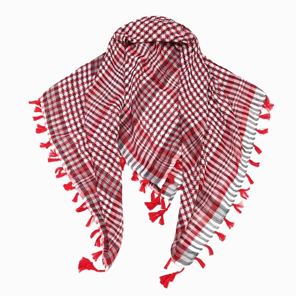 with Tassel Head Neck Scarf Costume Desert Scarf Arabic Scarf Arab Shemagh Headscarf for Men Women