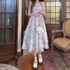 Misty Rain Gray Tie-Dye Off-Shoulder Dress & Summer Cardigan Two-Piece Set