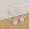 Rosenchalcedon Edelstein Ohrringe, Handgefertigter 925er Sterlingsilber Schmuck, Designer Silberohrringe Geschenk für Schwester