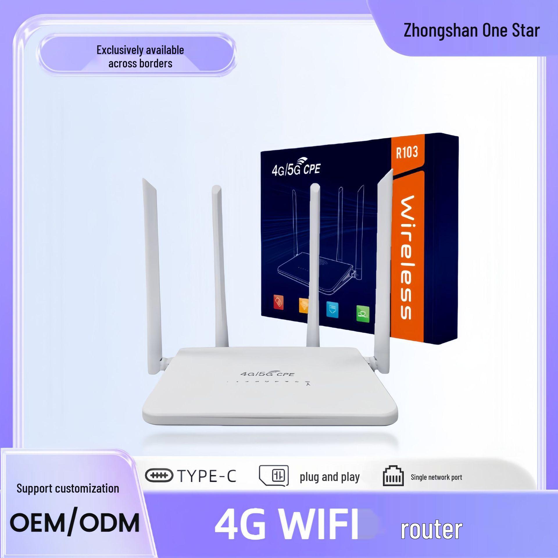 

Dual-Band 4G SIM Card Router, 300M Wireless Mobile WiFi for Southeast Asia, Africa, Europe - Model R103 EU Power Supply