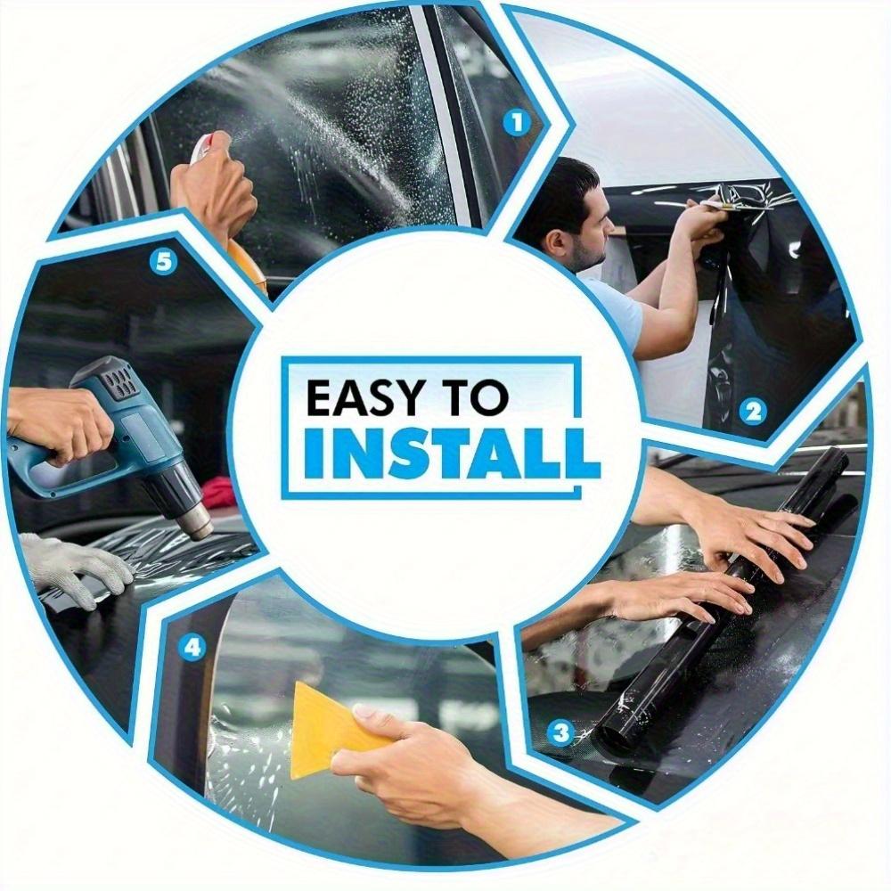 Car Window Tint Film Roll Black Solar Privacy Heat Rejection Commercial Building Protection Sunshade UV Protection Film