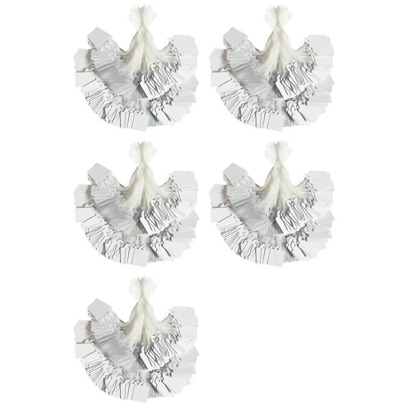 

SHGO-5000Pc Price Tags With String Attached White Marking Tag Small Paper Price Labels Clothing For Pricing Jewelry Yard Sale білий