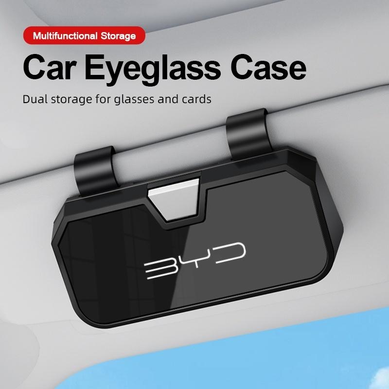 Auto Sun Visor Glasses Box Sunglasses Clip Card Ticket Holder Fastener Pen Case For BYD Atto Tang F3 E6 Yuan Song Qin Pro