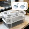 1pc Mealworm Breeding Box Transparent Corn Worm Feeding Farm Bins Mealworm Farm For Bearded Dragon Birds Chickens Frogs Lizards