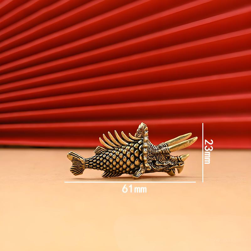 

Brass Fish Figurines Retro Lucky Animal Statue Miniatures Ornament Home Decor Desk Decoration Tea Pet Cute Gifts мідний