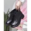 Women's shoes retro Martin boots women's autumn and winter new velvet warm side zipper casual short boots