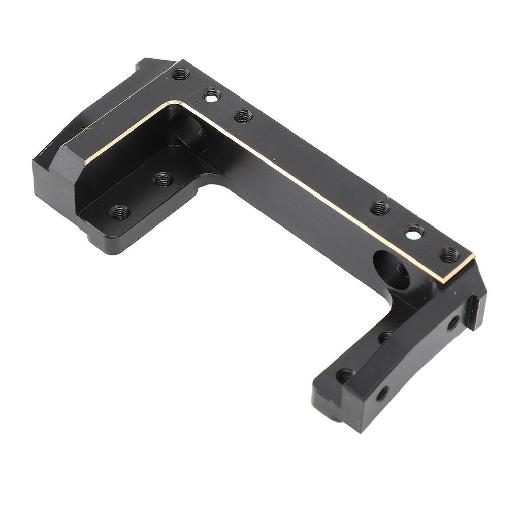 RC Front Bumper Mount Brass Front Bumper Servo Mounting Bracket Stand for SCX10 II RC Crawler Cars Black