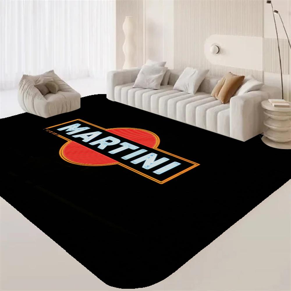 Tappetini da camera con logo M-Martini Racing Lavabili Antiscivolo Tappeto da area per soggiorno divano sedie Cucina Alfombra