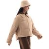 Anta Colorful Series Solid Color Zipper Collar Comfortable Breathable Versatile Casual Down Jacket Women outerwear Milk-Apricot 962448904-2