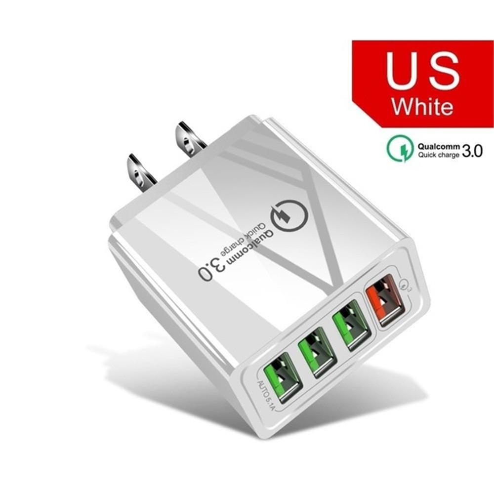 Cellphone Charger with 4 USB port Fast Charging for iPhone Samsung Xiaomi Huawei Smartphone Travel Power Adaptor