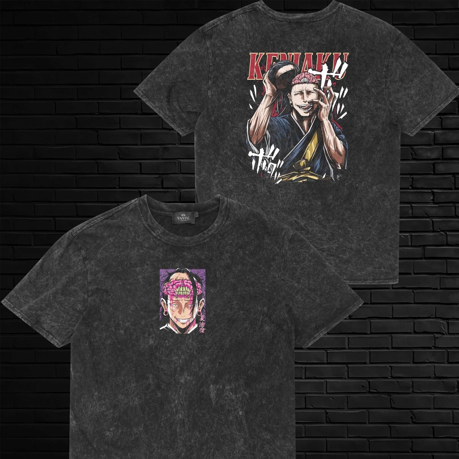 

Kenjaku Geto Suguru Villain Body Acid Wash T-Shirt Graphic Tee Mens Unisex Gift M
