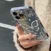 Gold Butterfly Phone Case For iPhone 17 16 15 11 13 12 14 Pro Max 16e Air 7 8 Plus XR Soft TPU Transparent Cover