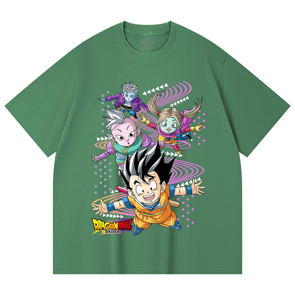 230 Gsm 100% Cotton Dragon Ball V33 Daima Print Unisex Heavy Cotton T Shirt