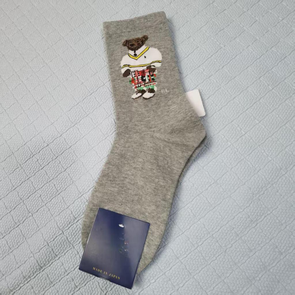 Autumn/Winter Bear Pattern Mid-Calf Women's Trendy Casual Socks