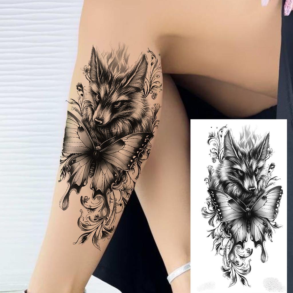 1 Sheet Black Henna Mandala Flower Temporary Tattoos For Women Girls Fake Lace Tattoo Sticker Disposable Decoration Adults Tatoo