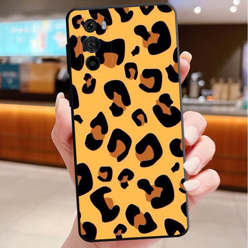 Phone Case For Motorola Edge 50 40 Pro 60 50 40 30 Ultra Neo Fusion Moto G85 G72 G53 G54 G84 G13 G32 Tiger Leopard Print