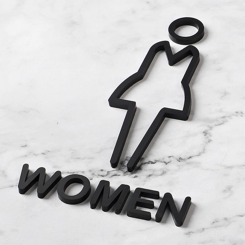 1PC Personalized Creative Door Plates Toilet Sign Signage Board Home Decor Sign Plaque Acrylic